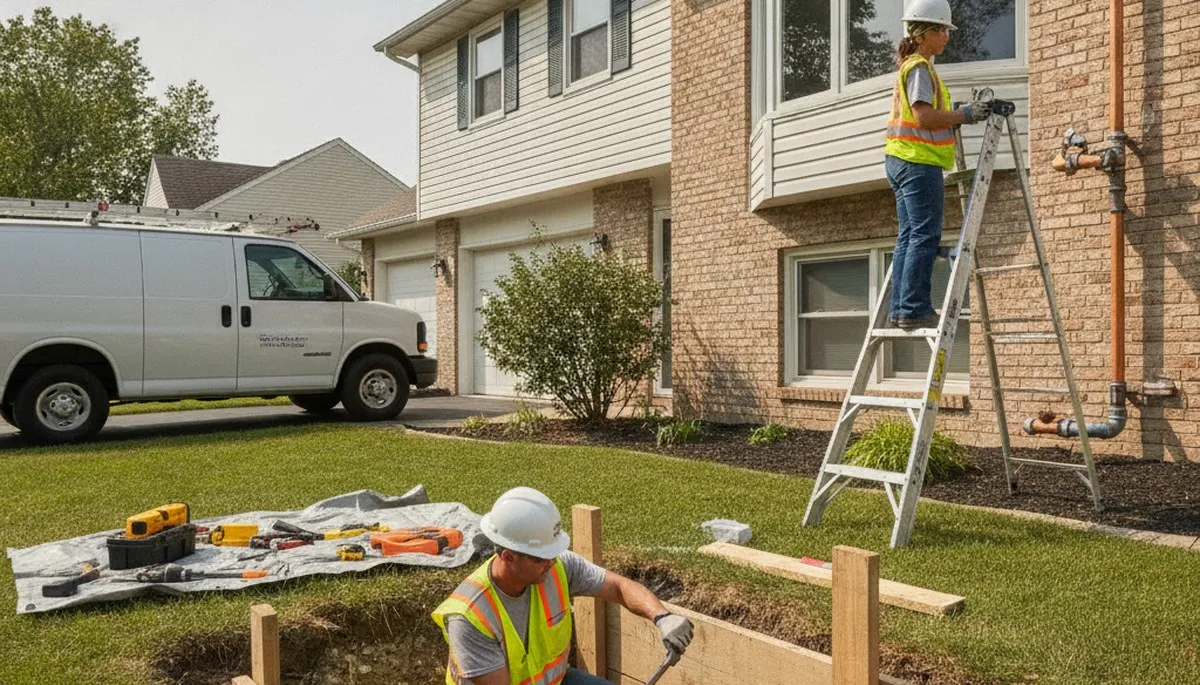 Naperville, IL plumbing repair team servicing residential and commercial pipes and fixtures