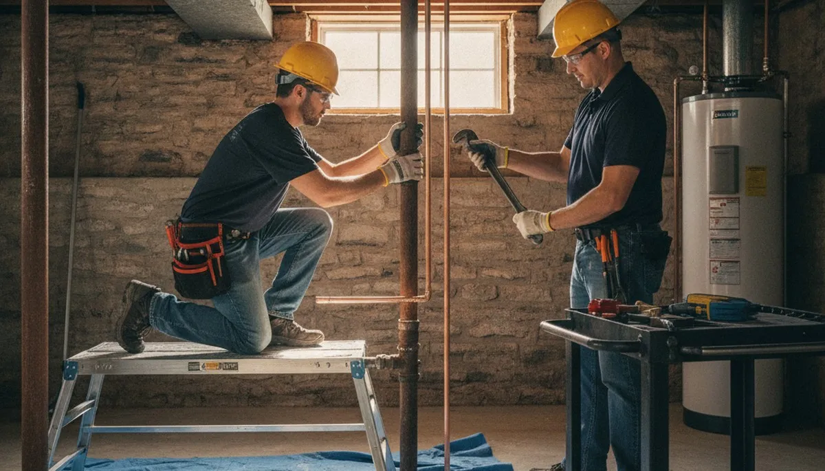 Naperville, IL plumbing repair team servicing residential and commercial plumbing issues