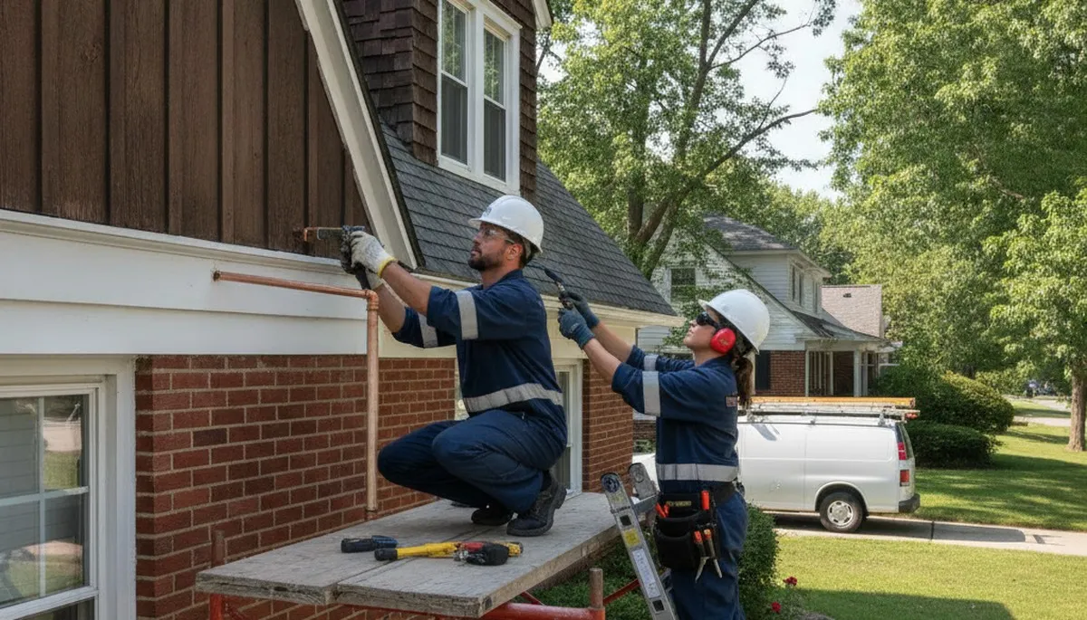 Naperville, IL plumber inspecting pipes for plumbing repair service